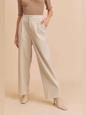 High-Waist Wide-Leg Trousers